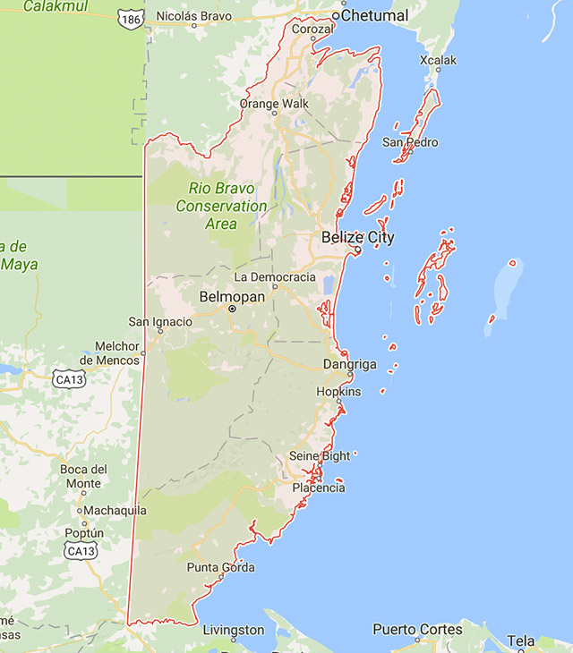 Belize - maps - Dreamy Weddings