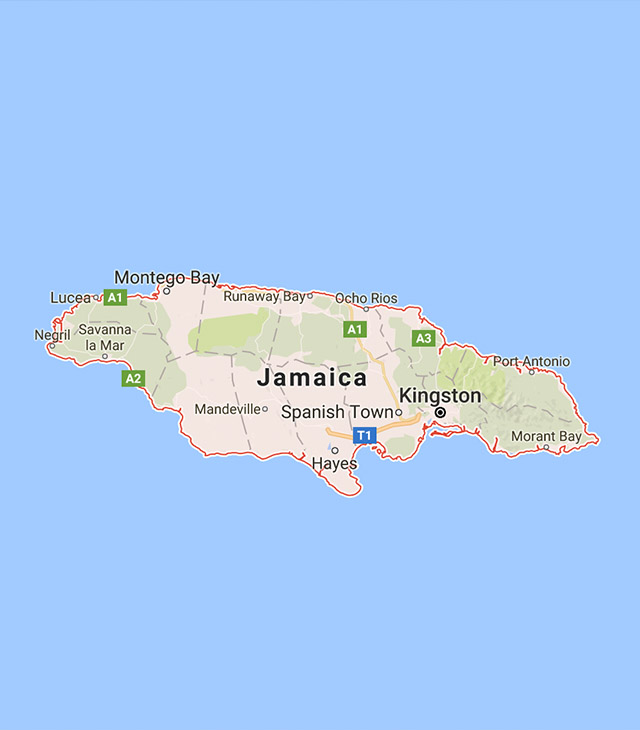Jamaica - Map - Dreamy Weddings