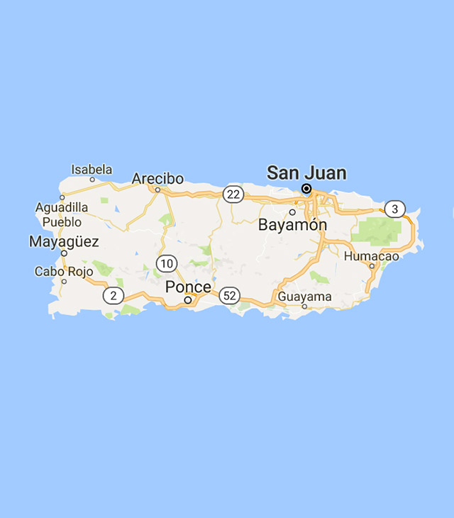 Puerto - Rico - map - Dreamy Weddings